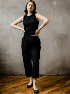 Mary Easy Pant -The Mist Sale Store MaryEasyPant Black ABLE