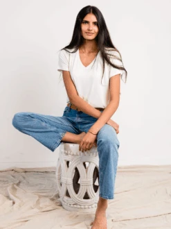 Meghan Drapey V-Neck Tee