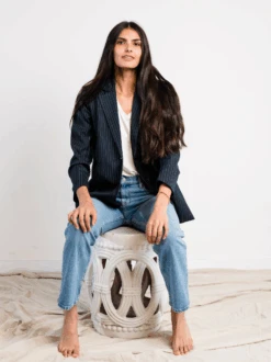 Michelle Blazer -The Mist Sale Store MichelleBlazer MidnightChalkStripe ABLE 3