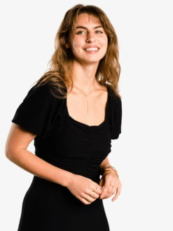 Millie Puff Sleeve Midi Dress 19 Millie Puff Sleeve Midi Dress -The Mist Sale Store MillieDress Black ABLE 6