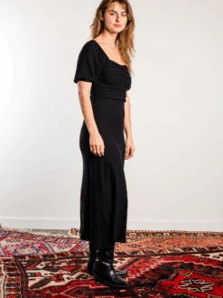 Millie Puff Sleeve Midi Dress 20 Millie Puff Sleeve Midi Dress -The Mist Sale Store MillieDress Black ABLE 8