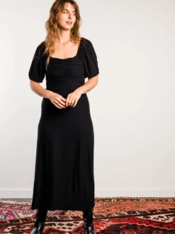 Millie Puff Sleeve Midi Dress 18 Millie Puff Sleeve Midi Dress -The Mist Sale Store MillieDress Black ABLE 9