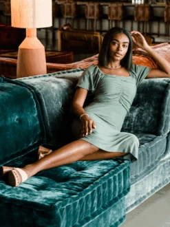 Millie Puff Sleeve Midi Dress