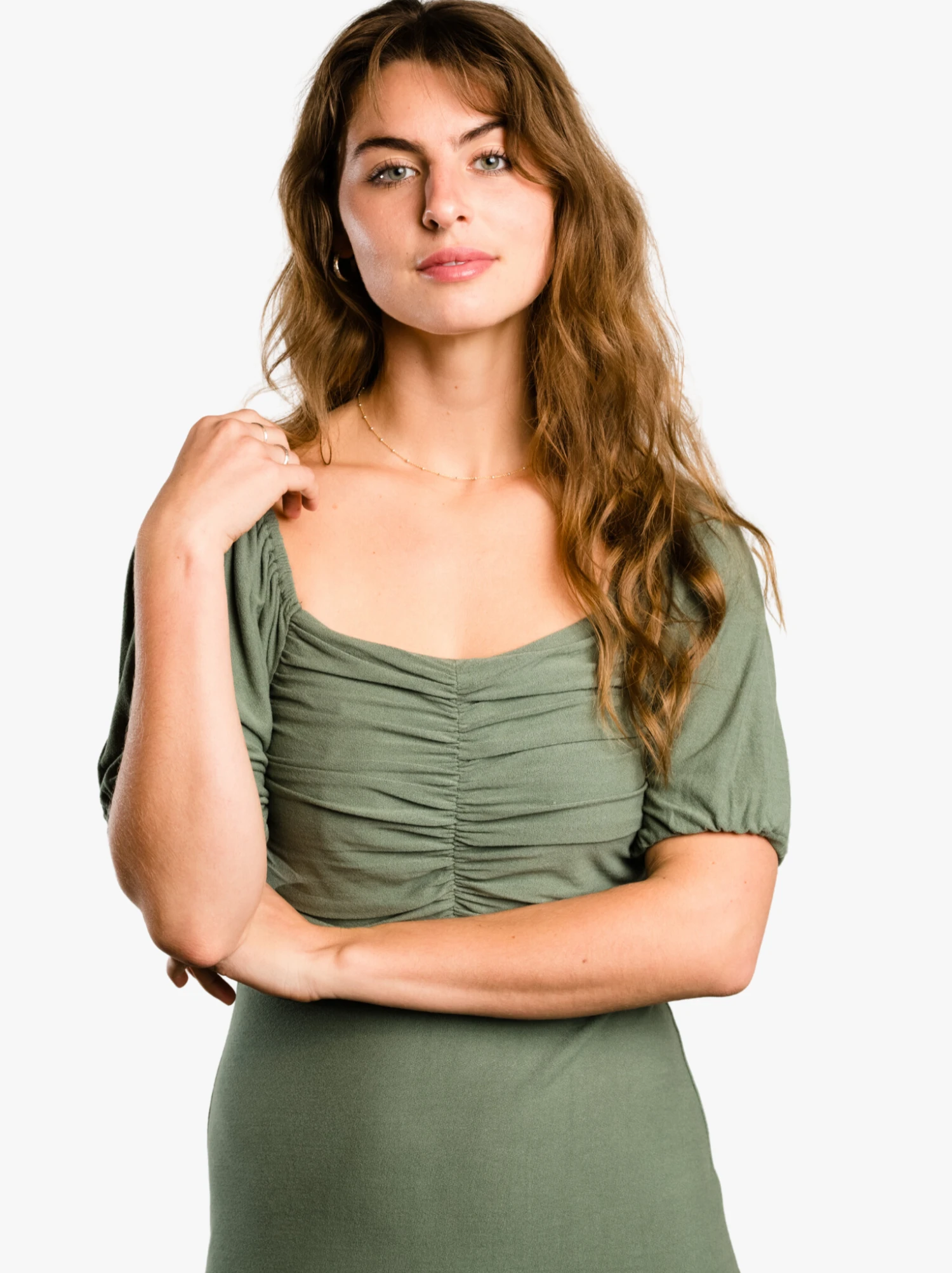 Millie Puff Sleeve Midi Dress 2 Millie Puff Sleeve Midi Dress - Image 2