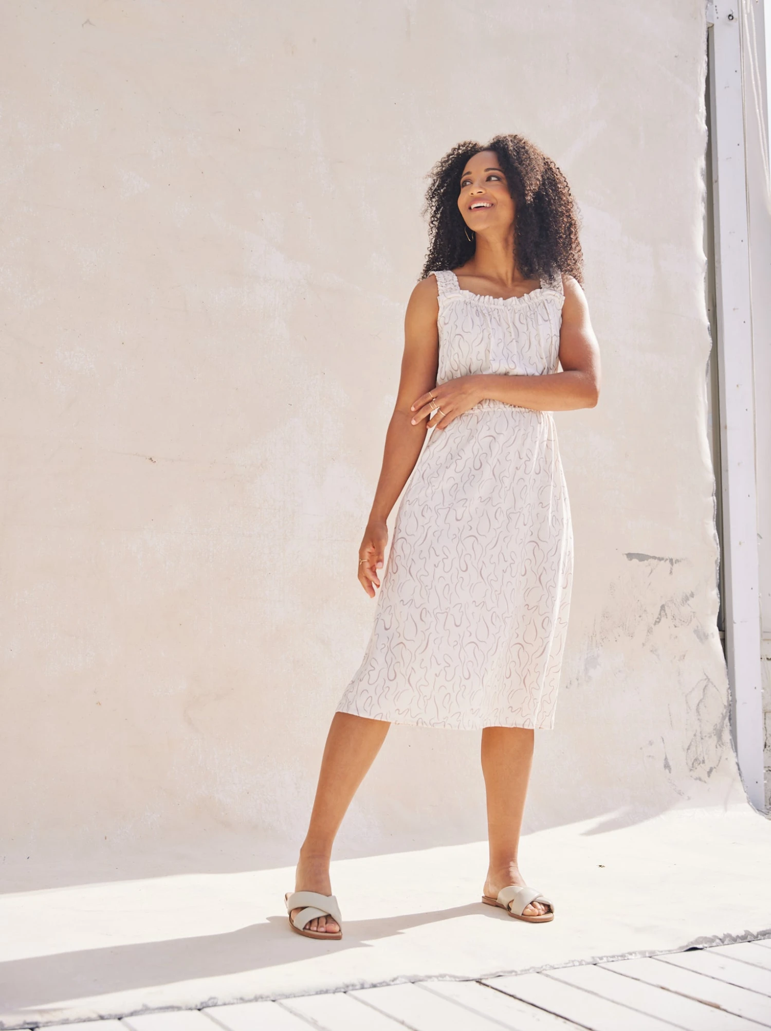 Molly Smocked Ruffle Midi Dress 8 Molly Smocked Ruffle Midi Dress - Image 8