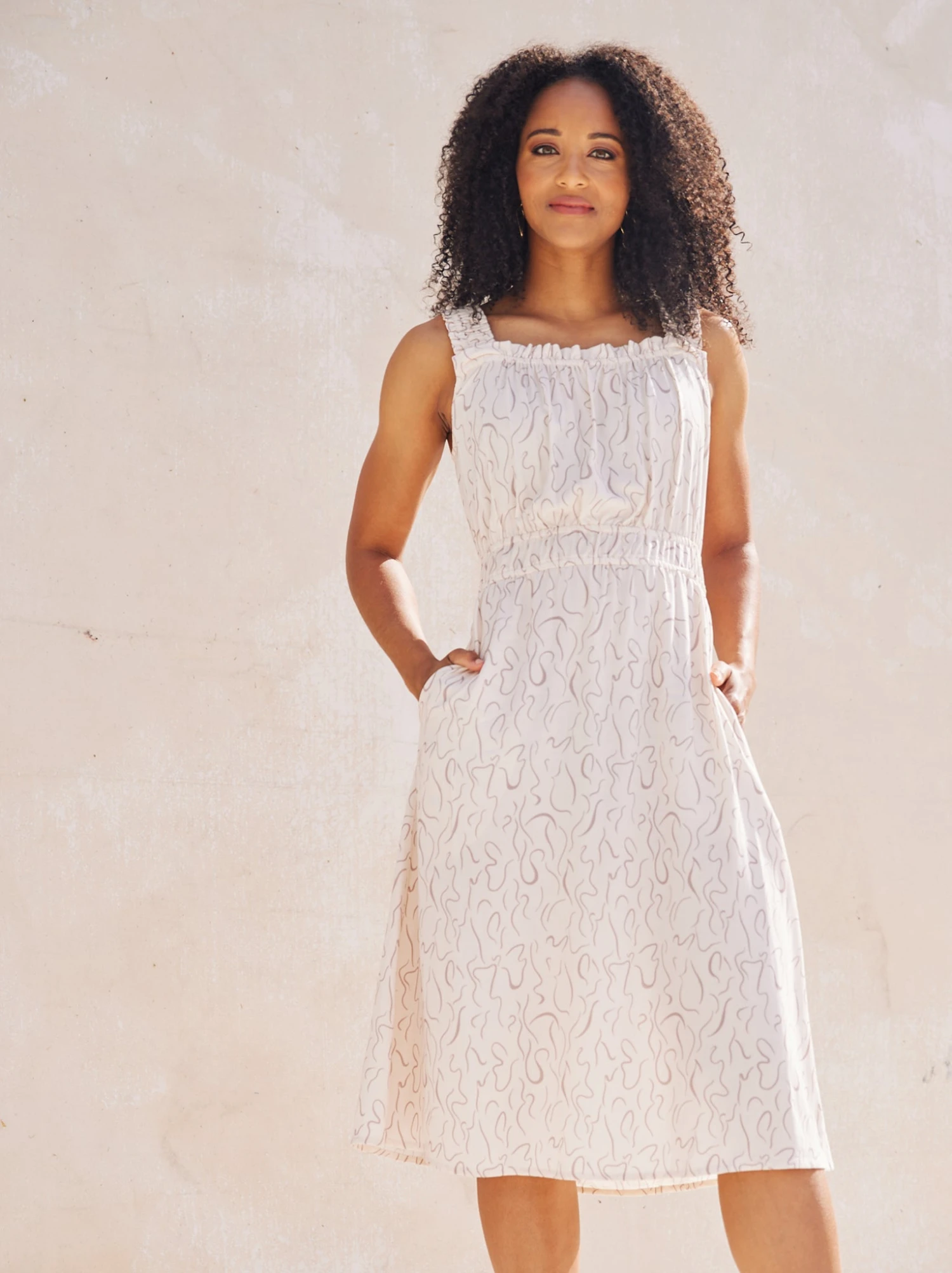 Molly Smocked Ruffle Midi Dress 5 Molly Smocked Ruffle Midi Dress - Image 5