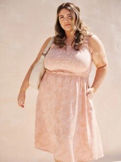 Molly Smocked Ruffle Midi Dress 11 Molly Smocked Ruffle Midi Dress -The Mist Sale Store Molly Smocked Midi Rufffle Dress07