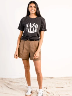 Nashville Graphic Tee -The Mist Sale Store NashvilleGraphicTee WashedBlack ABLE 10