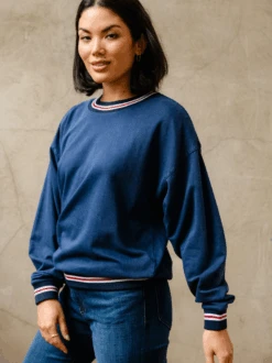 Oaklyn Fleece Sweatshirt -The Mist Sale Store OaklynFleeceSweatshirt MidnightBlue ABLE 3