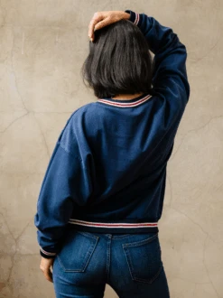 Oaklyn Fleece Sweatshirt -The Mist Sale Store OaklynFleeceSweatshirt MidnightBlue ABLE 4