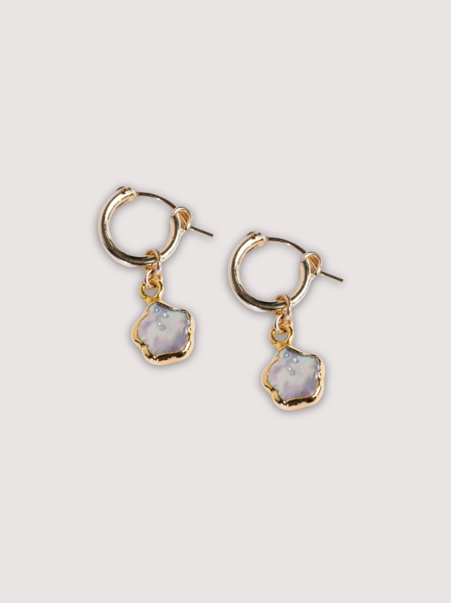 Pearl Flower Huggie Hoops 1 Pearl Flower Huggie Hoops