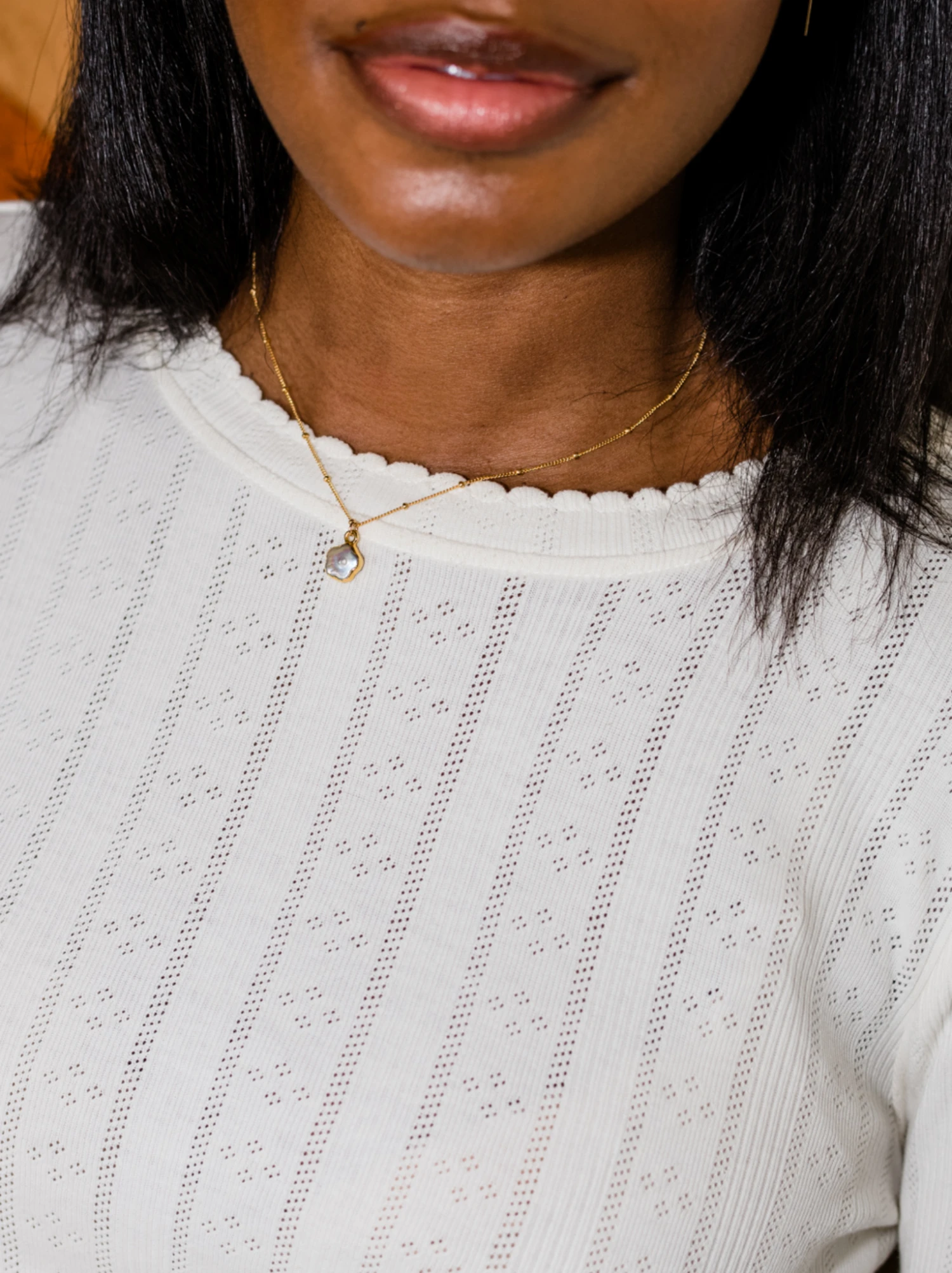 Pearl Flower Necklace 2 Pearl Flower Necklace - Image 2