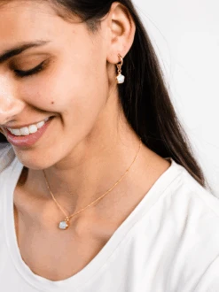 Pearl Flower Necklace 6 Pearl Flower Necklace -The Mist Sale Store PearlFlowerPendantNecklace 14kGoldfilled ABLE 3