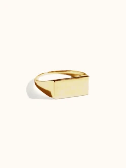 Rectangle Signet Ring -The Mist Sale Store RectangleSignetRing Gold ABLE