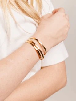Ripple Stacking Cuffs -The Mist Sale Store RippleStackingCuffs Gold ABLE 2