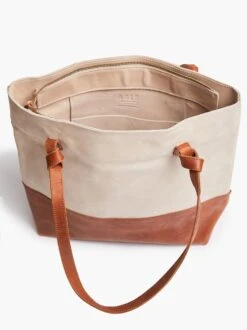 Rachel Zip Tote 14 Rachel Zip Tote -The Mist Sale Store S20 Rachel Zip Tote Bone Whiskey Interior