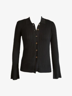 Serena Rib-Knit Cardigan -The Mist Sale Store SerenaCardigan Black Able 7