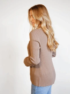 Serena Rib-Knit Cardigan -The Mist Sale Store SerenaCardigan Driftwood Able 10