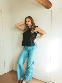 Toni Ruffle Tank 13 Toni Ruffle Tank -The Mist Sale Store ToniRuffleTank Black ABLE