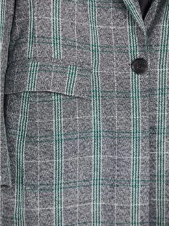 Vaudie Structured Blazer -The Mist Sale Store VAUDIE STRUCTURED BLAZER CLOSE UP Sized