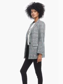 Vaudie Structured Blazer -The Mist Sale Store VAUDIE STRUCTURED BLAZER SIDE FULL Sizedd