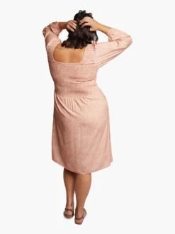 Joyce Smocked Midi Dress -The Mist Sale Store joyce smocked midi dress blush able 2