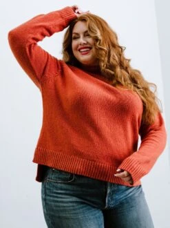 Michelle Mockneck Sweater -The Mist Sale Store michelle lifestyle 1