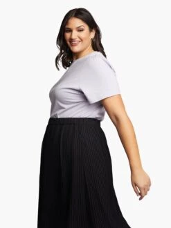 Renuka Puff Sleeve Tee -The Mist Sale Store renuka puff sleeve tee lilac 3