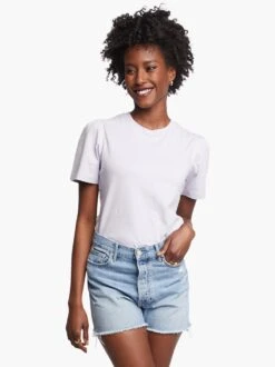 Renuka Puff Sleeve Tee -The Mist Sale Store renuka puff sleeve tee lilac able 4
